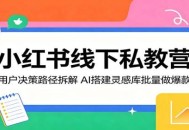 小红书线下私教营：用户决策路径拆解，AI搭建灵感库批量做爆款