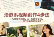 治愈系视频创作4步法｜从文案到画面，AI+剪映全实操，新手也能精准传递情感