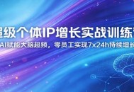 超级个体IP增长实战训练营：AI赋能大脑超频，零员工实现7x24h持续增长(更新)