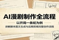 AI漫剧制作全流程：以开局一条蛇为例，讲解脚本图文生成与后期剪辑完整创作流程