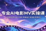 专业AI电影MV实操课：从创意构思到成片落地，零基础打造电影质感MV