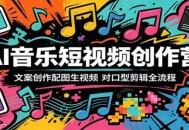 AI音乐短视频创作营：文案创作配图生视频，对口型剪辑全流程