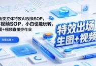 (特效出场)平面变立体特效AI视频SOP，小白也能玩转，生图+视频直接抄作业