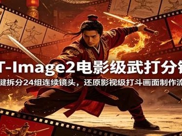 GPT-Image2电影级武打分镜课：一键拆分24组连续镜头，还原影视级打斗画面制作流程
