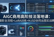 AIGC商用高阶技法落地课：AI摄影全流程+LoRA训练+MJSD协同出图实战教学