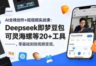 AI全栈创作+短视频实战课：Deepseek即梦豆包可灵海螺等20+工具，零基础到短视频变现