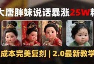 AI大唐胖贵妃说话2.0，40条视频暴涨40w粉，附独家变现攻略