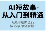 AI短故事从入门到精通，从0开始你也行，核心帮你全掌握