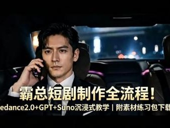 霸总短剧制作全流程！Seedance2.0+GPT+Suno沉浸式教学｜附素材练习包下载