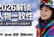 2026独创解锁人物一致性：AI真人版MV制作，不讲空话，不拼概念，全流程实操