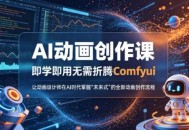 AI动画创作课，即学即用无需折腾Comfyui，让动画设计师在AI时代掌握“未来式”的全新的动画创作流程