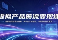 虚拟产品薅流变现课：虚拟类目运营全拆解，多平台上架选品，AI赋能轻量化带货