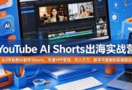 YouTube AI Shorts出海实战营，从0开始教AI制作Shorts，开通YPP变现，月入万刀，新手可复制的实操路径