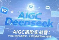 AIGC初阶实战营：Deepseek专项教学，从写作模板到WPS部署