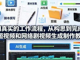 用真实的工作流程，从构思到完成AI短视频和网络剧视频生成制作教程-中英字幕