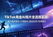 TikTok商业AI短片全流程实战：客户需求策划+分镜脚本+角色生成+场景融合