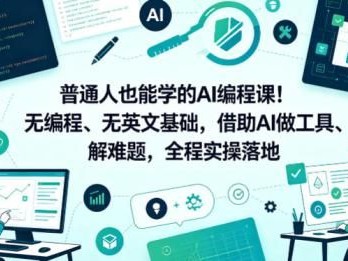 普通人也能学的AI编程课！无编程、无英文基础，借助AI做工具、解难题，全程实操落地