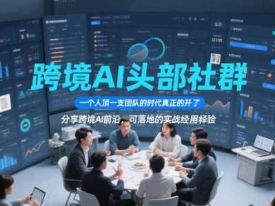 跨境AI头部社群，一个人顶一支团队的时代真正的开始了，分享跨境AI前沿，可落地的实战经验(更新4月22日)