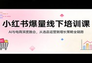 小红书爆量线下培训课：AI与电商深度融合，从选品运营到增长策略全链路