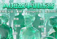 AI短故事训练营：写作搭配人设、素材、Prompt内容，高效创作变现