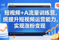 短视频+AI流量训练营，统提升短视频运营能力，实现涨粉变现