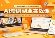 AI漫剧副业实战课：精通Seedance2.0与NanoBanana2零基础复刻爆款实现涨粉变现