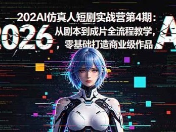 2026AI仿真人短剧实战营第4期：从剧本到成片全流程教学，零基础打造商业级作品