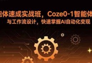 智能体速成实战班，Coze0-1智能体搭建与工作流设计，快速掌握AI自动化变现