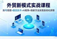 外贸新模式实战课程，账号搭建+截流技术+AI矩阵+独家方法实现自动化获客