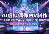AI虚拟偶像MV制作：以导演视角把控全局，人设词曲分镜剪辑全精通
