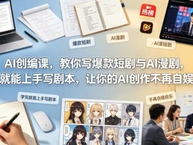 AI创编课，教你写爆款短剧与AI漫剧，学完就能上手写剧本，让你的AI创作不再自娱自乐(更新0521)