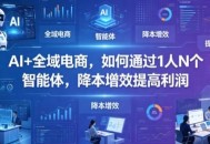 AI+全域电商，如何通过1人N个智能体，降本增效提高利润