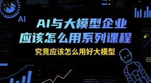 AI与大模型企业应该怎么用系列课程，究竟应该怎么用好大模型